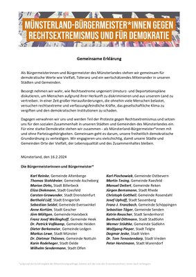 Erklärung Bürgermeisterinnen und Bürgermeister 16.2.2024