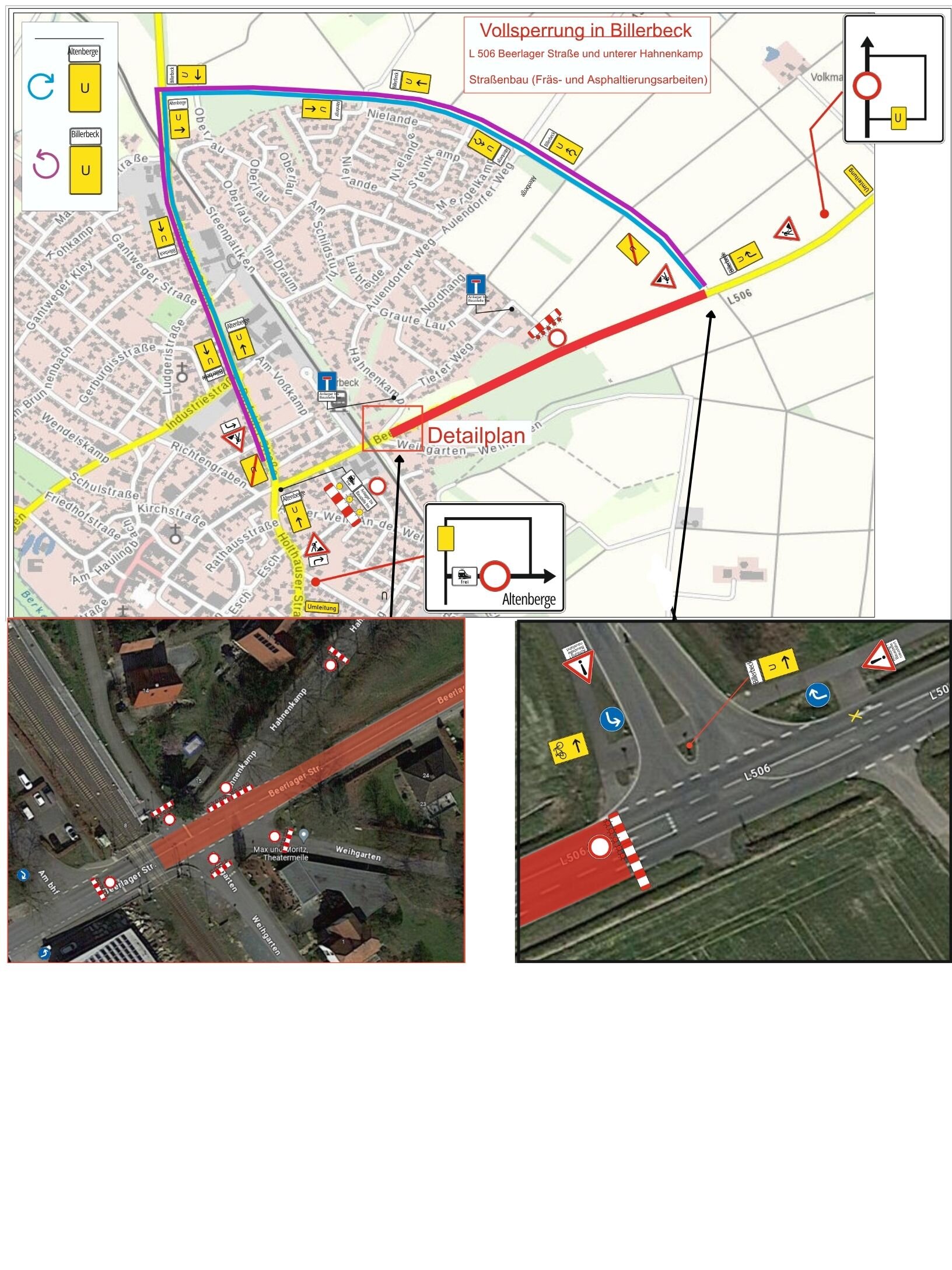 Sperrung Beerlager Str Hahnenkamp