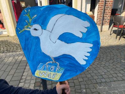 Friedenstaube Gebet Schüler