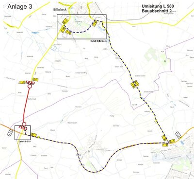 Umleitung Vollsperrung L580