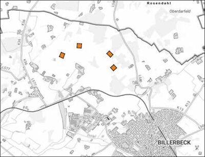 50.Änd.FNP(w.Off.) - Abbildung 1 - Lage der Sondergebiete 50.Änd.FNP(w.Off.) - Abbildung 1 - Lage der Sondergebiete