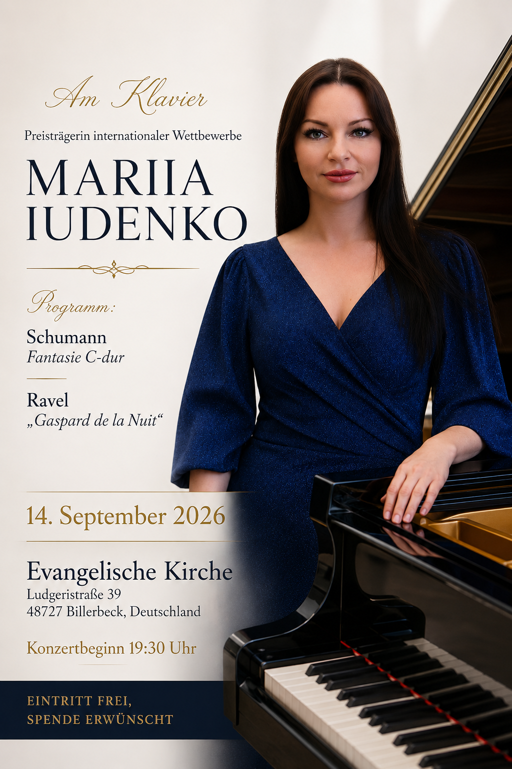 Mariia Iudenko - Am Klavier